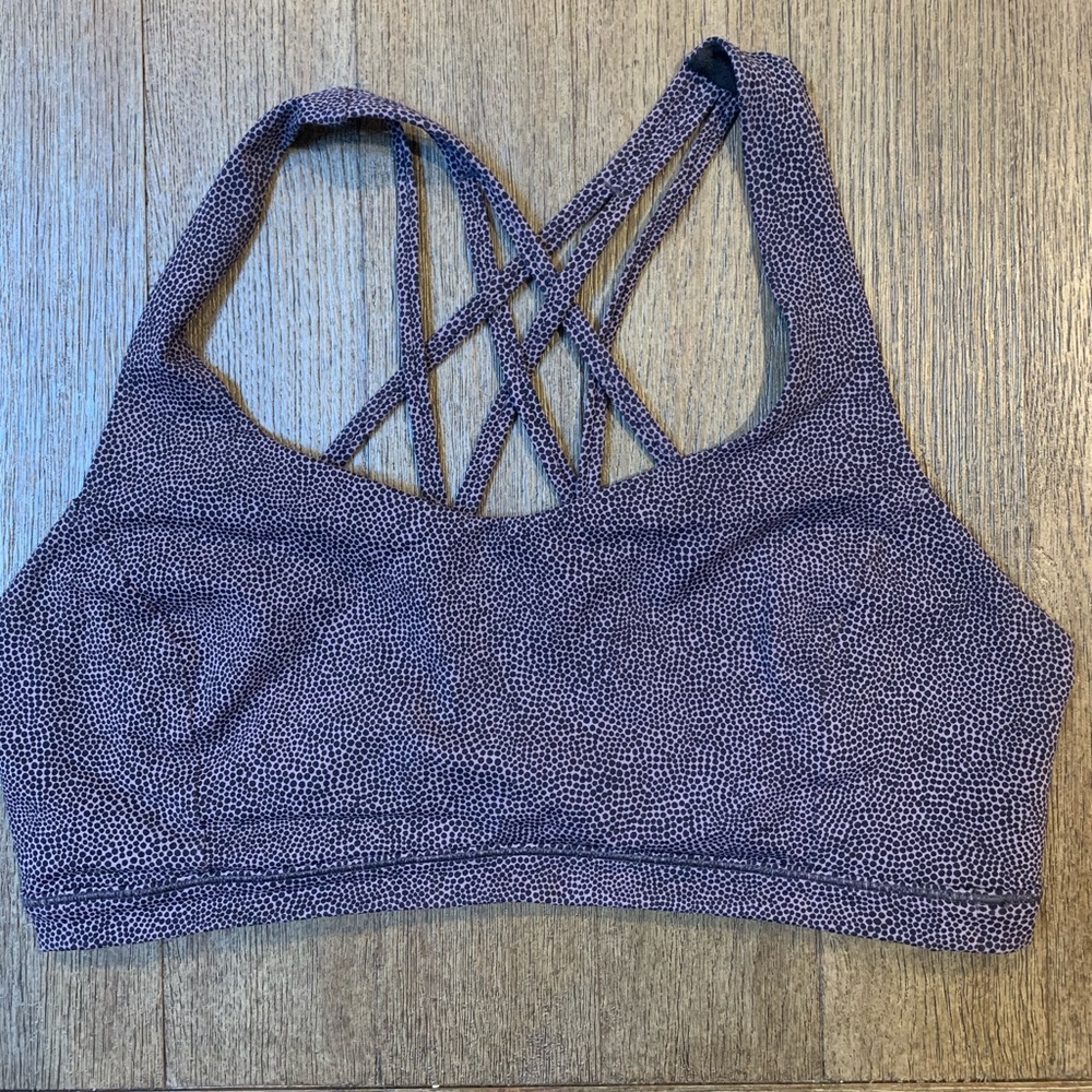 lululemon athletica Purple Speckled Strappy Sports Bra - Picture 2 of 4